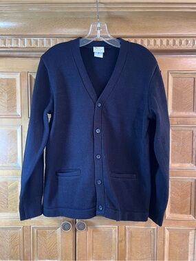 Dennis Classic Men's Navy V-Neck Button Cardigan Small